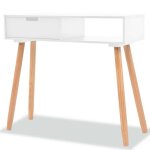 Sale 2026 table � caf� blanche - table console bois de pin massif 80x30x72cm blanche pro703611176