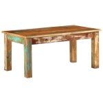 Sale 2026 table � caf� multicolore - table basse 100x55x45cm - bois de r�cup�ration massif pro147915068 ...