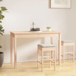Sale 2026 table de cuisine style minimaliste brun - table � manger 110x55x75cm - bois massif de pin pro7952332 ...