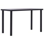 Sale 2026 table de cuisine style minimaliste noir - table de salle � manger noir et gris b�ton 120x60x75cm ...