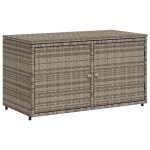 Sale 2026armoire de rangement jardin - coffre de rangement ext�rieur gris 110x55x605cm - r�sine tress�e ...