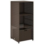 Sale 2026armoire de rangement jardin - coffre de rangement ext�rieur marron 50x55x115cm - r�sine tress�e ...