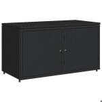 Sale 2026armoire de rangement jardin - coffre de rangement ext�rieur noir 110x55x605cm - r�sine tress�e ...