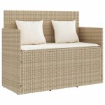 Sale 2026banc arri�re - cour / banc de jardin - avec coussins beige - r�sine tress�e 15. 4 kg 7832542 ...