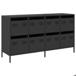 Sale 2026buffet de cuisine - placard vaisselier - winwin - cabinet bahut noir 135x39x735cm acier lamin� ...