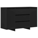 Sale 2026buffet de cuisine - placard vaisselier - winwin - cabinet bahut avec tiroir noir 120x41x75cm ...