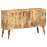 Sale 2026buffet de cuisine stable - placard cabinet bahut brun - buffet bois de manguier massif 110x30x60cm ...