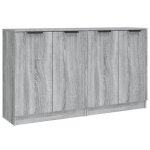 Sale 2026buffet de cuisine stable - placard cabinet bahut gris - buffets 2 pcs sonoma gris 60x30x70cm ...