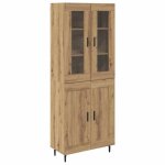 Sale 2026buffet hauthaut armoire - placard vaisselier - winwin - 2 pcs ch�ne artisanal bois - agglom�r� ...