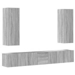 Sale 2026cabinet hifi - pour salon - design �l�gant gris - ensemble de meubles tv 5 pcs sonoma gris bois ...