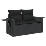Sale 2026canap� de jardin - salon de jardin - facile � nettoyer - avec coussins 2 places noir - r�sine ...