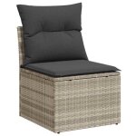 Sale 2026canap� de jardin - salon de jardin - facile � nettoyer - sans accoudoirs coussins gris clair ...