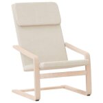 Sale 2026chaise de relaxation simple - 1 place - fauteuil stable - cr�me tissu 7 kg 1394431