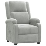 Sale 2026fauteuil inclinable - dossier r�glable - 1 place - fauteuil de relaxation - gris clair velours ...