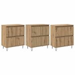 Sale 2026lot de 3 buffets salon - placard vaisselier - winwin - cabinet bahut ch�ne artisanal 180x35x70cm ...