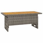 Sale 2026table de jardin / console de jardin - winwin - table salle balcon - gris 100x50x43 / 63cm acacia ...