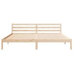 (sale christmas) lit 2 places - 220x200 cm - cadre de lit - marron 220x200 cm - bois massif en pin bb7501 ...