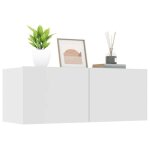 Sale janvier moderne armoires tv - mgh - meubles tv 2 pcs - pour salon - blanc 80x30x30 cm - bois ding�nierie ...