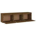 Sale janvier moderne armoires tv - mgh - meubles tv 3 pcs - pour salon - marron miel bois massif de pin ...