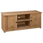 Sale janvier moderne cabinet tv - mgh - meuble tv / hifi - avec rangement - 120x40x50 cm - bois de pin ...