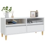 Sale janvier moderne cabinet tv - mgh - meuble tv / hifi - avec rangement - blanc 100x345x445 cm - bois ...