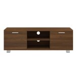 Sale janvier moderne cabinet tv - mgh - meuble tv / hifi - avec rangement - ch�ne marron 120x405x35 cm ...