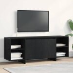 Sale janvier moderne cabinet tv - mgh - meuble tv / hifi - avec rangement - ch�ne noir 120x30x405 cm ...