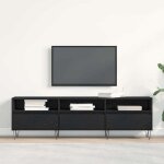Sale janvier moderne cabinet tv - mgh - meuble tv / hifi - avec rangement - ch�ne noir 150x30x445 cm ...