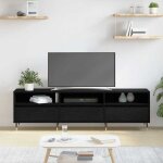 Sale janvier moderne cabinet tv - mgh - meuble tv / hifi - avec rangement - ch�ne noir 150x30x45 cm - ...