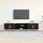 Sale janvier moderne cabinet tv - mgh - meuble tv / hifi - avec rangement - ch�ne noir 180x315x40 cm ...