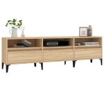 Sale janvier moderne cabinet tv - mgh - meuble tv / hifi - avec rangement - ch�ne sonoma 150x30x445 cm ...