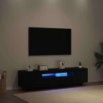 Sale janvier moderne cabinet tv - mgh - meuble tv / hifi - avec rangement - noir 160x35x40 cm - bois ...