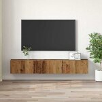 Sale janvier moderne cabinet tv - mgh - meubles tv mural 3 pcs - armoire hifi - marron 60x30x30 cm tt2951 ...