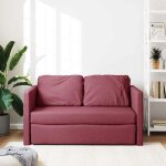 Sales seasoncanap� convertible � 2 places 2 en 1 - sheld - clic - clac / sofa - lit - rouge bordeaux ...
