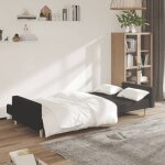 Sales seasoncanap� convertible 2 places - sheld - clic - clac / sofa - lit - noir tissu 220x845x69cm ...