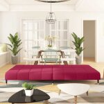 Sales seasoncanap� convertible 2 places - sheld - clic - clac / sofa - lit - rouge bordeaux velours 200x845x69 ...