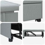 Sales seasoncanap� convertible / fauteuil - sheld - clic - clac / sofa - lit - escamotable gris clair ...
