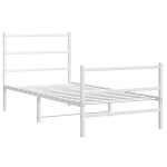 Sale springlit 1 places blanc - 90x190 cm - lemon� - cadre de lit m�tal - sans matelas - avec pied de ...