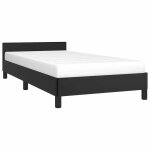 Sale springlit 1 places noir - 90x190 cm - lemon� - cadre de lit avec t�te de lit - sans matelas - noir ...