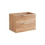 Meuble sous vasque - generique - elise oak - 80 x 46 x 57 cm - bois - 2 tiroirs avec fermeture douce