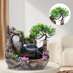 Salle led fontaine table cascade fontaine rgb light rock garden decoration