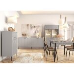 Salle  manger complte isis : vaisselier buffet vitrine et table extensible.