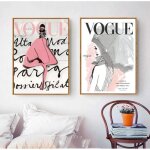 Salon affiches vogue couverture femmes toile tableau peinture murale art tableaux mode affiche chambre ...