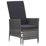 Salon de jardin 2 pcs avec coussins r�sine tress�e gris - liz7900786979244