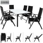 Salon de jardin aluminium bern 6 + 1 anthracite chaise pliante dossier haut 8 positions terrasse balcon ... Salon de jardin aluminium bern 6 + 1 anthracite chaise pliante dossier haut 8 positions terrasse balcon ...
