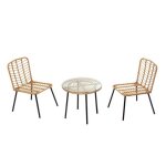 Cadix - salon de jardin bas 2 chaises + 1 table