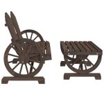 Salon de jardin bois de sapin - wiens - chaise adirondack 2 places - table de jardin - bois de sapin ...