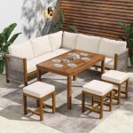 Salon de jardin ext�rieur cdisplayensemble de table et chaises de jardin - pour 7 � 8 personnes