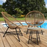 Idmarket salon de jardin izmir table et 2 fauteuils oeuf cordage effet rotin Idmarket salon de jardin izmir table et 2 fauteuils oeuf cordage effet rotin