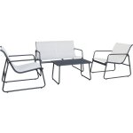 Salon de jardin en m�tal fortaleza - 4 places - beige